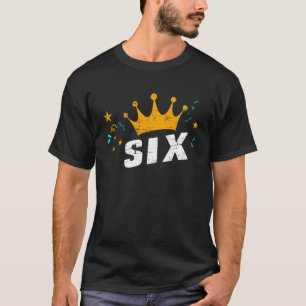 Kids My 6th Birthday With Crown And I´m Six Years T-Shirt