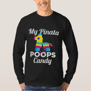 Kids My Birthday Llama Pinata Poops Candy Kids Boy T-Shirt