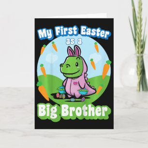 Kids My First Easter As A Big Brother Cute Easter  Card
