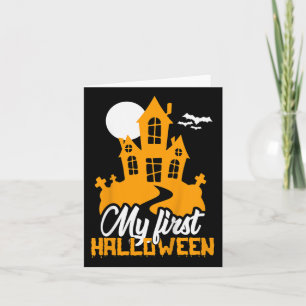 Kids My First Halloween Funny Scary Costume Card