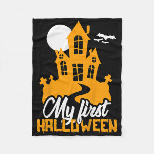 Kids My First Halloween Funny Scary Costume  Fleece Blanket