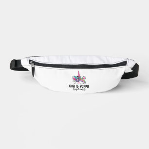 Kids My Gigi and Poppy Love Me Unicorn T-Shirt Fanny Pack