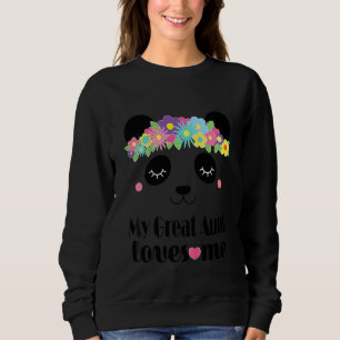 Kids My Great Aunt Loves Me Grand Niece Panda Sweatshirt