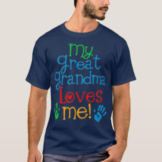 Kids My Great Grandma Loves Me Grandson T-Shirt