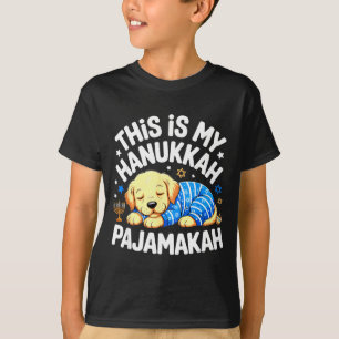 Kids My Hanukkah Pajamas Pajamakah Puppy Hanukkah  T-Shirt