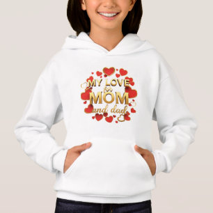 Kids' 'My Love for Mom and Dad' Colourful Hearts H