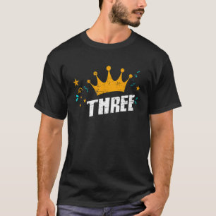 Kids My Third Birthday With Crown And I´m Three Ye T-Shirt