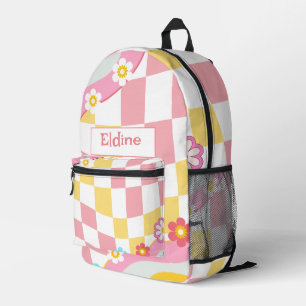 Kids Name Backpack 70S Groovy Back To School