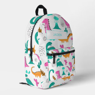 Kids Name Backpack Dinausor Back To School