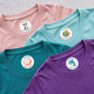 Kids Name Personalized Mermaid School Iron On