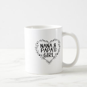Kids Nana & Papas Girl Floral Heart To Grandda Coffee Mug