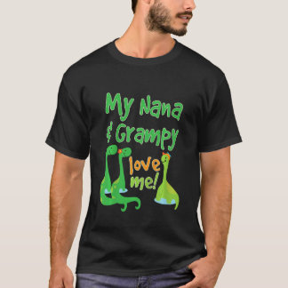 Kids Nana and Grampy Love Me Grandson Dinosaur T-Shirt