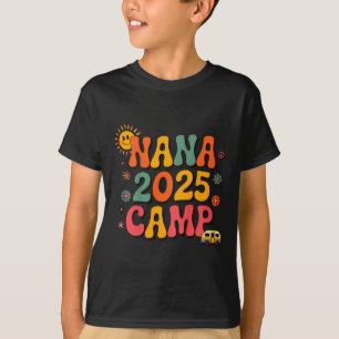 Kids Nana Camp 2025 Family Vacation Summer Camping T-Shirt