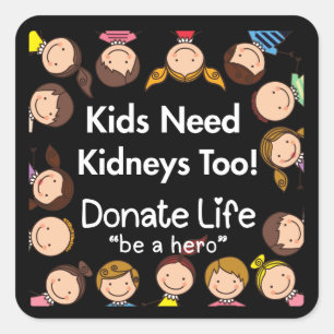 Kids Need Kidneys Organ Donor Awareness Stickers