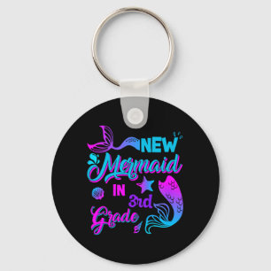 Kids New Mermaid In 3rd Grade Mermaid Back To Keychain