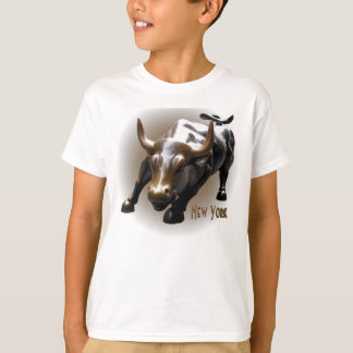 Kid's New York Shirt Bull Statue NY Souvenir Shirt