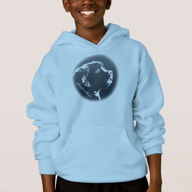 Kid's Newfoundland Dog Hoodie Dog Hoodie Customize (Front)
