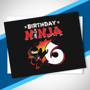 Kids Ninja Birthday Party Gift - 6 Year Old Postcard