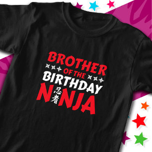 Kids Ninja Party Karate Brother of Birthday Ninja T-Shirt