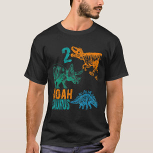 Kids Noah Saurus 2nd Birthday  Boys Rex Bday Party T-Shirt
