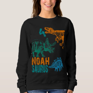 Kids Noah Saurus 4th Birthday Boys Rex Bday Party Sweatshirt