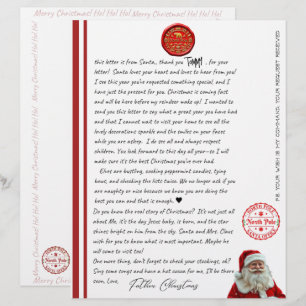 Kid's North Pole Comfirmation Letter From Santa