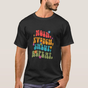 Kids Nosh Kvetch Shluf Repeat Yiddish Baby Shower T-Shirt