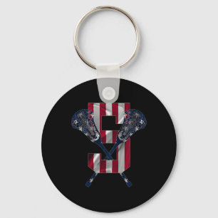 Kids Number 5 Years Lacrosse 5th Birthday 1 Keychain