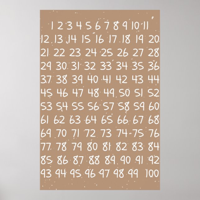 Kids Number Chart (Front)