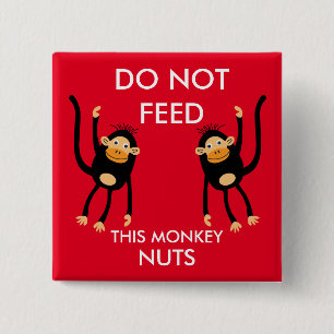 Kids Nut Allergy Warning 2 Inch Square Button