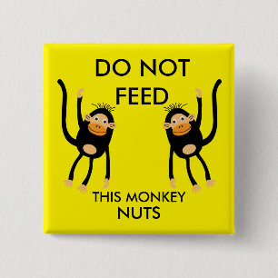 Kids Nut Allergy Warning 2 Inch Square Button