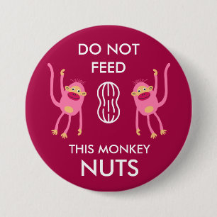 Kids Nut Allergy Warning 3 Inch Round Button