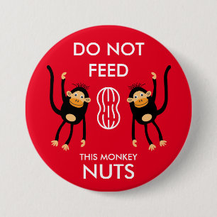 Kids Nut Allergy Warning 3 Inch Round Button
