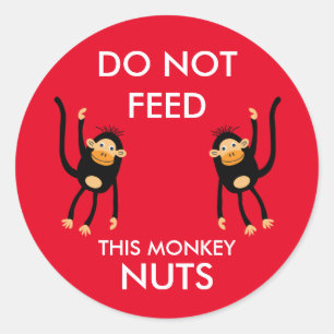 Kids Nut Allergy Warning Classic Round Sticker