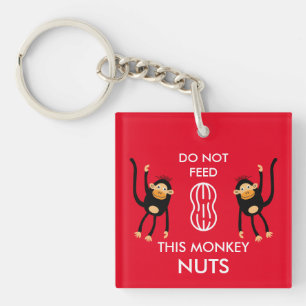 Kids Nut Allergy Warning Keychain