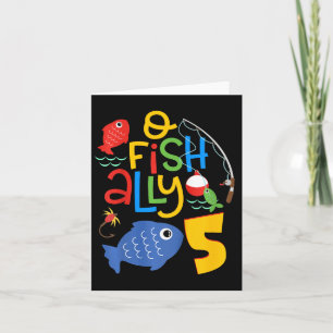 Kids O-fish-ally Five Birthday Decorations 5 Year  Card