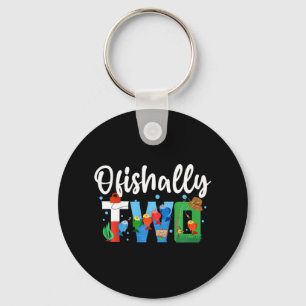Kids O-fish-ally Two Birthday Decorations 2 Year O Keychain