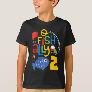 Kids O-fish-ally Two Birthday Decorations 2 Year O T-Shirt