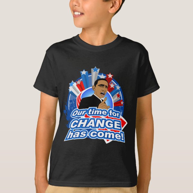 Kids Obama "time for CHANGE" shirt (Front)