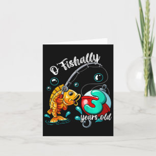 Kids O'fishally 3 Years Old 3rd Birthday Fishing Card