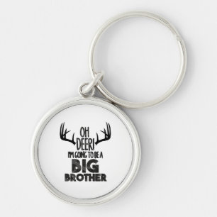Kids Oh Deer Big Brother Hunting Pregnancy Announc Keychain