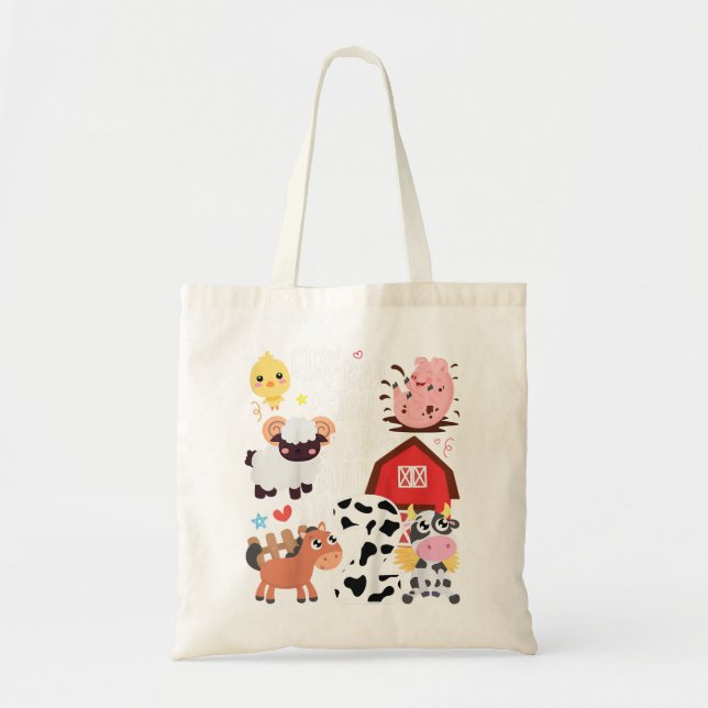 Kids Oink Baa Neigh Cluck Moo I'm Two 2 Farmer 2nd Tote Bag (Front)