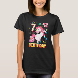 Kids Omg It's My 7th Birthday Girls Unicorn T-Shirt