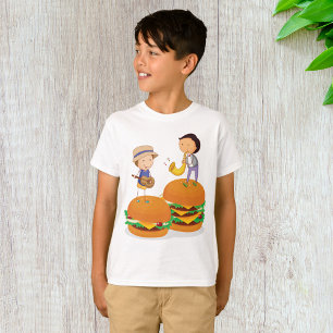 Kids On Burgers Food T-Shirt