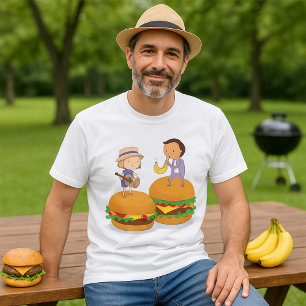 Kids On Burgers Food T-Shirt