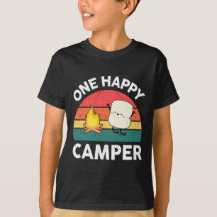 Kids One Happy Camper Toddler Boy Funny Marshmallo T-Shirt