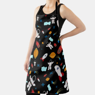Kid's Outer Space & Astronaut Pattern Apron
