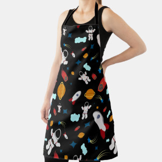 Kid's Outer Space & Astronaut Pattern Apron
