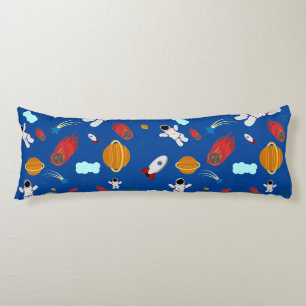 Kid's Outer Space & Astronaut Pattern Body Pillow