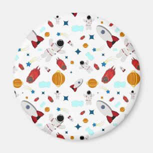 Kid's Outer Space & Astronaut Pattern Magnet